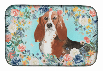 Basset Hound Dish Drying Mat