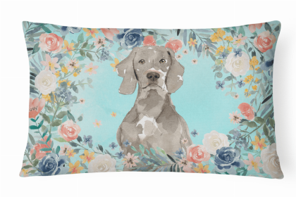 Weimaraner Dog Art Canvas Fabric Decorative Pillow