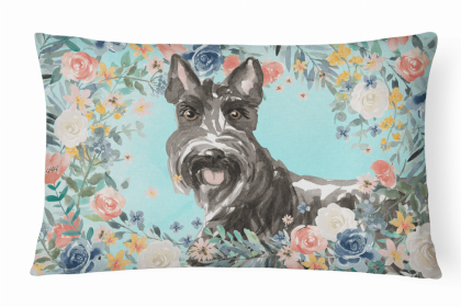 Scottish Terrier Dog Art Canvas Fabric Decorative Pillow