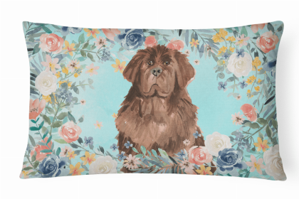 Newfoundland Dog Art Canvas Fabric Decorative Pillow