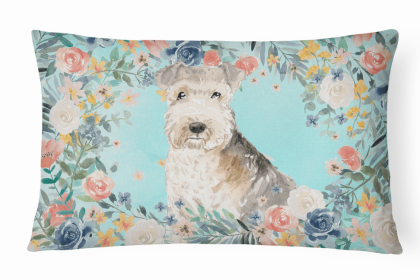 Lakeland Terrier Dog Art Canvas Fabric Decorative Pillow