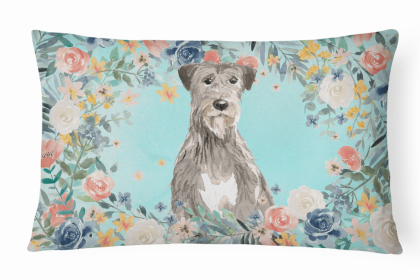 Irish Wolfhound Dog Art Canvas Fabric Decorative Pillow