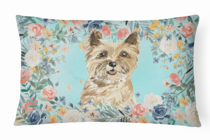 Cairn Terrier Dog Art Canvas Fabric Decorative Pillow