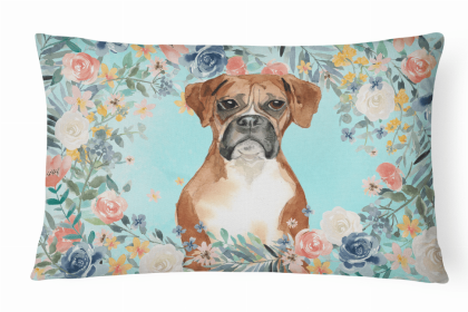 Boxer Dog Art Canvas Fabric Decorative Pillow