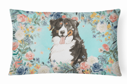 Bernese Mountain Dog - Dog Art Canvas Fabric Decorative Pillow