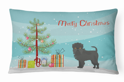 Affenpinscher - Christmas Tree Dog Art Canvas Fabric Decorative Pillow Style 2