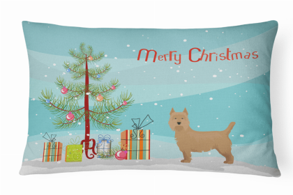 Airedale Terrier 1 - Christmas Tree Dog Art Canvas Fabric Decorative Pillow Style 2