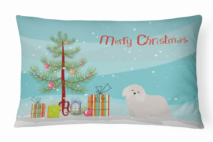 Coton de Tulear - Christmas Tree Dog Art Canvas Fabric Decorative Pillow Style 2