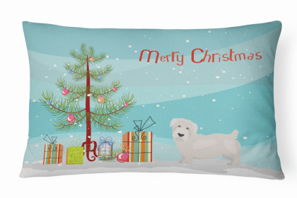 Glen of Imaal Terrier - Christmas Tree Dog Art Canvas Fabric Decorative Pillow Style 2