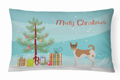 Tenterfield Terrier - Christmas Tree Dog Art Canvas Fabric Decorative Pillow Style 2