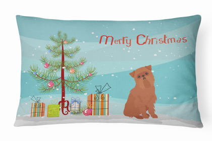 Brussels Griffon 1 - Christmas Tree Dog Art Canvas Fabric Decorative Pillow Style 2