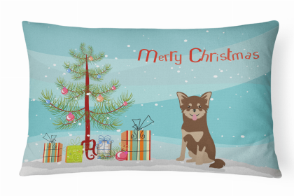 Chihuahua 1 - Christmas Tree Dog Art Canvas Fabric Decorative Pillow Style 2