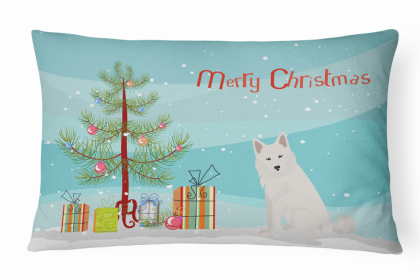 Danish Spitz 2 - Christmas Tree Dog Art Canvas Fabric Decorative Pillow Style 2