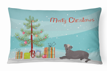 Ecuadorian Hairless Dog - Christmas Tree Dog Art Canvas Fabric Decorative Pillow Style 2