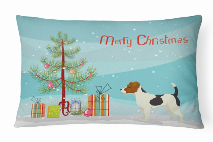 Jack Russell Terrier 1 - Christmas Tree Dog Art Canvas Fabric Decorative Pillow Style 2