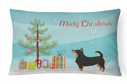 Lancashire Heeler - Christmas Tree Dog Art Canvas Fabric Decorative Pillow Style 2