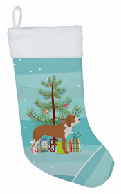 Spanish Hound and Christmas Tree Stocking