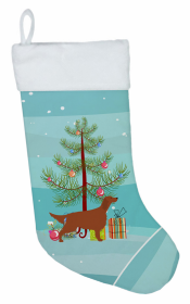 Irish Setter 1 and Christmas Tree Stocking