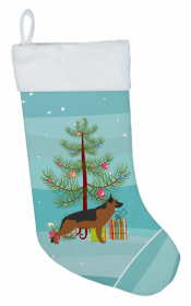 German Shepherd 1 and Christmas Tree Stocking