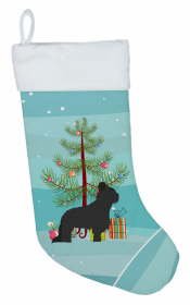 Briard and Christmas Tree Stocking