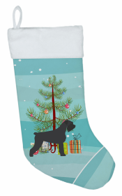 Schnauzer 1 and Christmas Tree Stocking