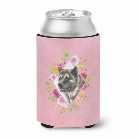 Akita Style #2 Pink Flowers Portrait Can Hugger