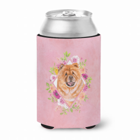 Chow Chow #1 Pink Flowers Portrait Can Hugger