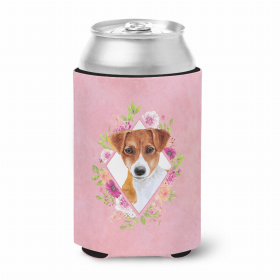 Jack Russell Terrier #2 Style #2 Pink Flowers Portrait Can Hugger