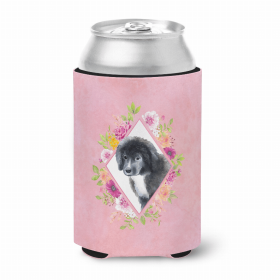 Newfoundland - Puppy Pink Flowers Portrait Can Hugger