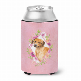 Rhodesian Ridgeback Pink Flowers Portrait Can Hugger