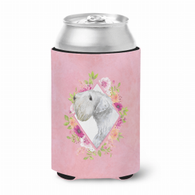 Sealyham Terrier Pink Flowers Portrait Can Hugger