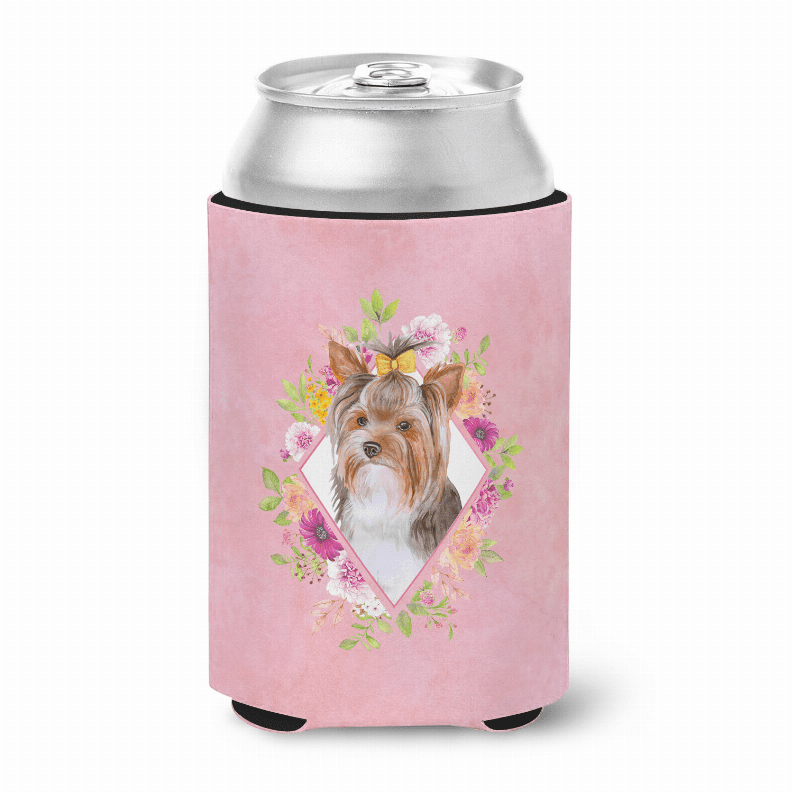 Yorkshire Terrier #1 Pink Flowers Can Hugger Yorkshire Terrier #1 Pink Flowers Can Hugger