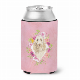 Spinone Italiano Pink Flowers Portrait Can Hugger