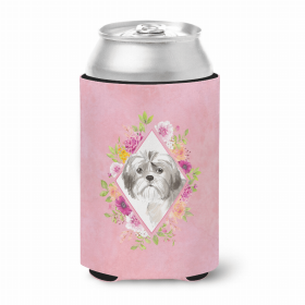 Shih Tzu - Puppy Pink Flowers Portrait Can Hugger