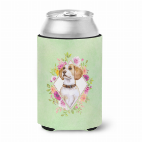 Beagle Green Flowers Portrait Can Hugger