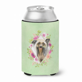 Chinese Crested Green Flowers Portrait Can Hugger