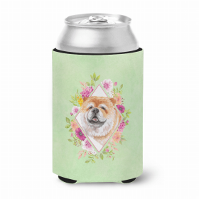 Chow Chow #2 Style #1 Green Flowers Portrait Can Hugger