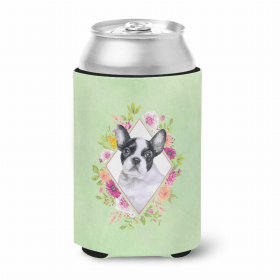 French Bulldog Green Flowers Portrait Can Hugger