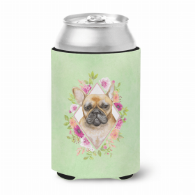 French Bulldog - Fawn Green Flowers Portrait Can Hugger