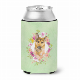 German Shepherd #2 Green Flowers Portrait Can Hugger