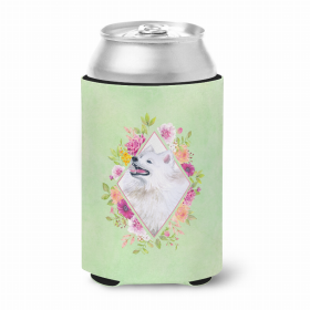 Samoyed Green Flowers Portrait Can Hugger