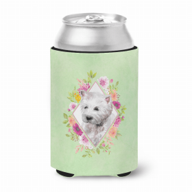 West Highland White Terrier Green Flowers Portrait Can Hugger