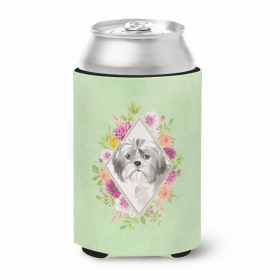 Shih Tzu - Puppy Green Flowers Portrait Can Hugger