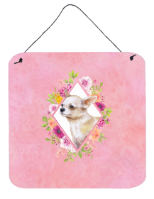 Chihuahua #2 Flowers Design Wall or Door Hanging Prints