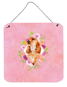 Cocker Spaniel #2 Flowers Design  Wall or Door Hanging Prints