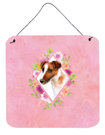 Jack Russell Terrier Flowers Design  Wall or Door Hanging Prints