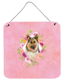 German Shepherd #1 Flowers Design  Wall or Door Hanging Prints