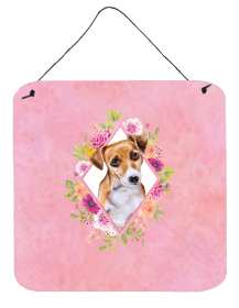 Jack Russell Terrier #1 Flowers Design  Wall or Door Hanging Prints