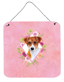 Jack Russell Terrier #21 Flowers Design  Wall or Door Hanging Prints