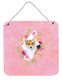 Corgi Flowers Design Wall or Door Hanging Prints